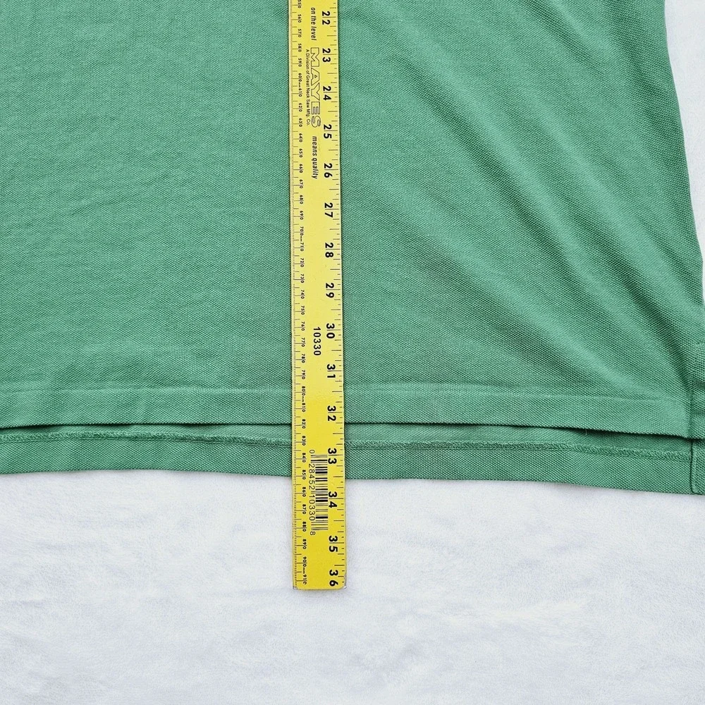 Polo‎ Ralph Lauren Polo Shirt Mens 3XB Green Blue Pony Logo Cotton Pique Preppy